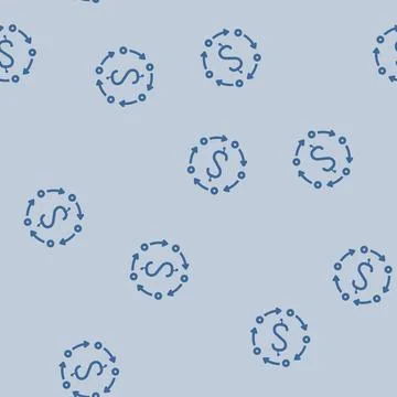 Business continuity process glyph vector seamless pattern 스톡 일러스트