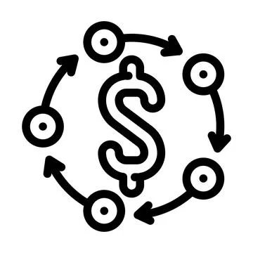 Business continuity process line icon vector illustration Illustrazione stock