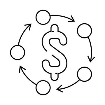 Business continuity process line icon vector illustration Stock Illustration