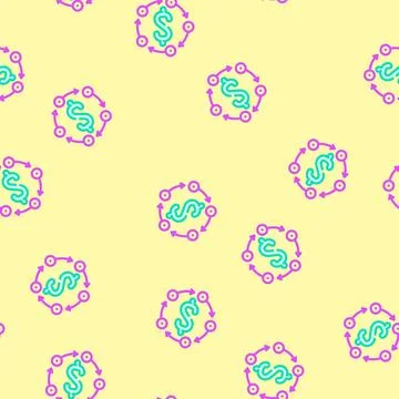 Business continuity process vector seamless pattern Illustrazione stock