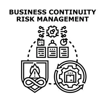 Business continuity risk management process planning Stock Illustration