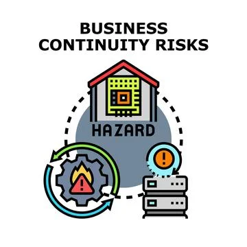 Business continuity risks management process planning operations Stock Illustration
