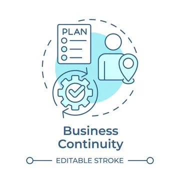 Business continuity soft blue concept icon Stock Illustration