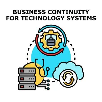 Business continuity for technology systems planning Stock Illustration