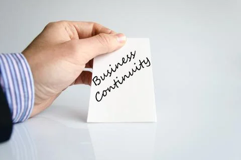 Business continuity text concept Stock Photos