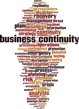 Business continuity word cloud Stock Illustration