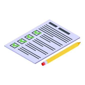 Business contract icon isometric vector. Self realization Stock Illustration