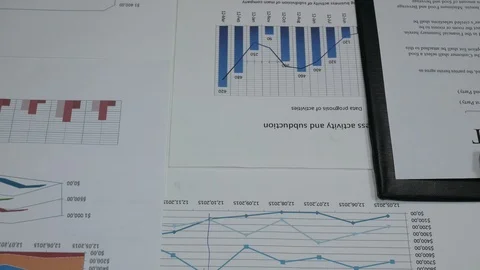 Business contract on the table in the modern office of the company Stock Footage 87804893