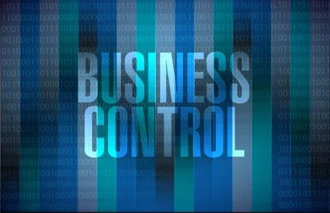 Business control binary sign concept Illustrazione stock