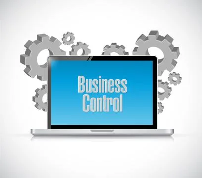 Business control tech computer sign concept Ilustração Stock