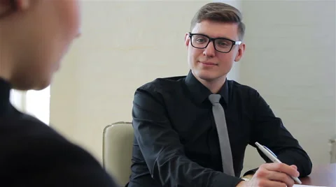 Business conversation Stock Footage 51166786