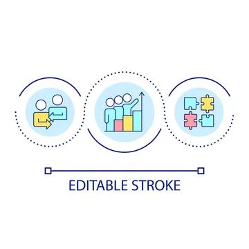 Business cooperation loop concept icon 스톡 일러스트