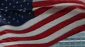 Business Corporate Building Office Tower American Flag Waving United States USA HD Footage