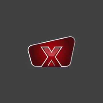 Business corporate initial 3d letter x logo design template vector. Red color Stock Illustration