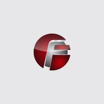Business corporate initial circle 3d letter f logo design template vector. Re Stock Illustration