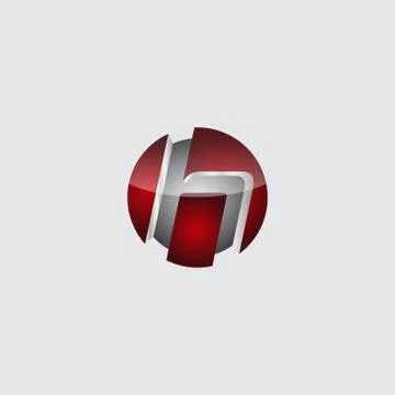 Business corporate initial circle 3d letter h logo design template vector. Re Stock Illustration