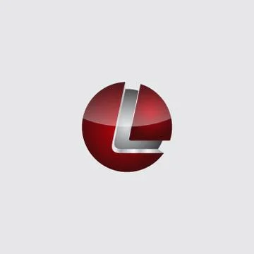 Business corporate initial circle 3d letter l logo design template vector. Re Illustrazione stock