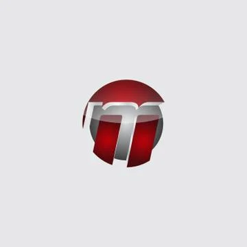 Business corporate initial circle 3d letter m logo design template vector. Re Stock Illustration