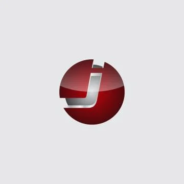 Business corporate initial circle 3d letter j logo design template vector. Re Stock Illustration