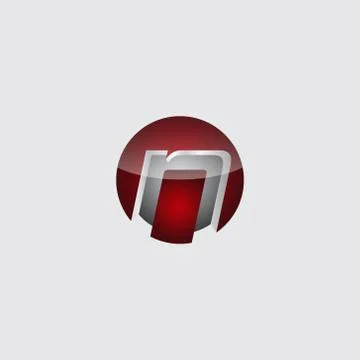 Business corporate initial circle 3d letter n logo design template vector. Re Stock Illustration