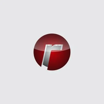 Business corporate initial circle 3d letter r logo design template vector. Re Stock Illustration