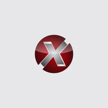 Business corporate initial circle 3d letter x logo design template vector. Re Stock Illustration