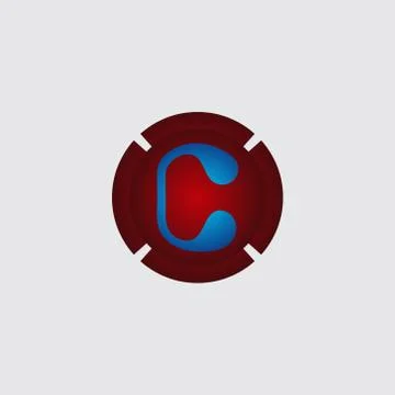 Business corporate initial circle 3d letter c logo design template vector. Re Stock Illustration