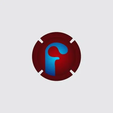 Business corporate initial circle 3d letter f logo design template vector. Re Stock Illustration