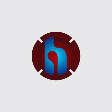 Business corporate initial circle 3d letter h logo design template vector. Re Stock Illustration