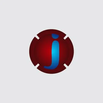 Business corporate initial circle 3d letter j logo design template vector. Re Stock Illustration