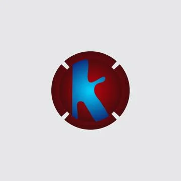 Business corporate initial circle 3d letter k logo design template vector. Re Stock Illustration