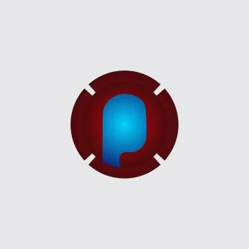 Business corporate initial circle 3d letter p logo design template vector. Re Stock Illustration