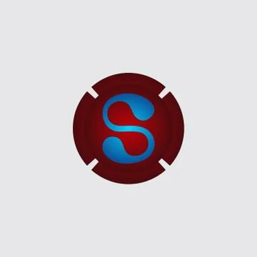 Business corporate initial circle 3d letter s logo design template vector. Re Illustrazione stock