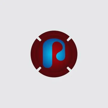 Business corporate initial circle 3d letter r logo design template vector. Re Stock Illustration