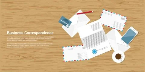 Business correspondence Stock Illustration