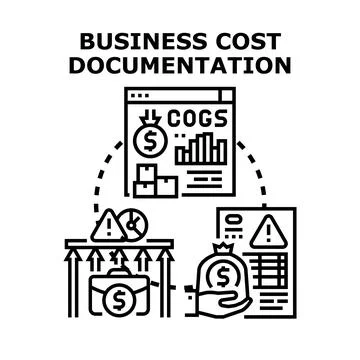 Business cost documentation and management planning vector Stock Illustration