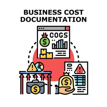 Business cost documentation and management planning vector Stock Illustration
