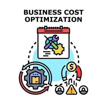 Business cost optimization planning and financial strategy Stock Illustration
