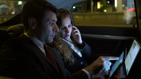 Business Couple In The Car Video stock 210442995