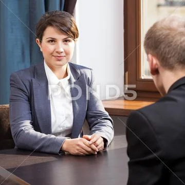 Business couple before a meeting Stock Photos