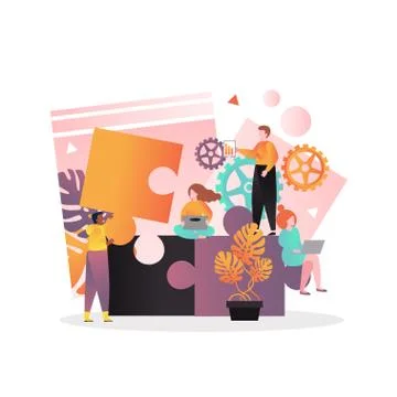 Business creation vector concept for web banner, website page Stock Illustration