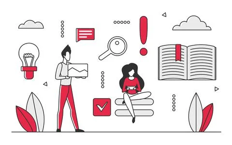 Business creative solution search Stock Illustration