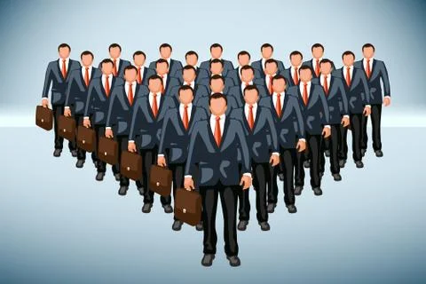 Business crowd Stock Illustration