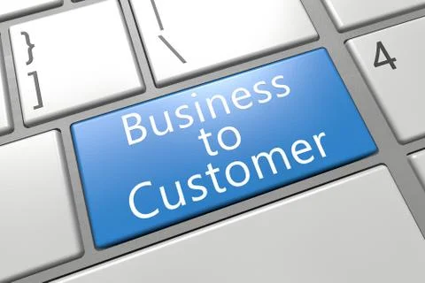 Business to customer Stock Illustration