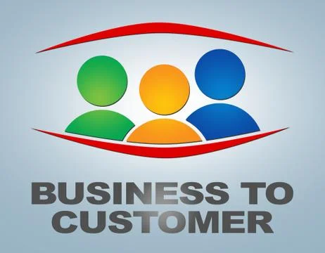 Business to customer Stock Illustration