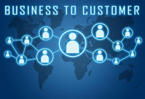 Business to customer Stock Illustration
