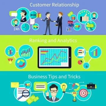 Business Customer Relationship. Tips and Trips Stock Illustration