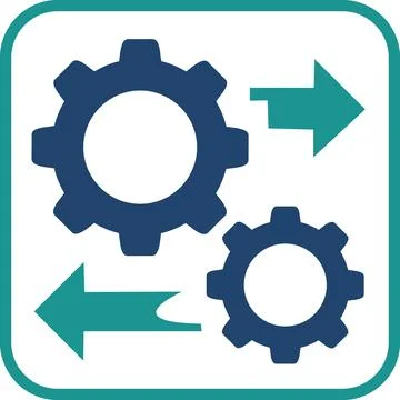Business cycle management and workflow icon Stock Illustration