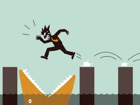 Business in danger Stock Illustration