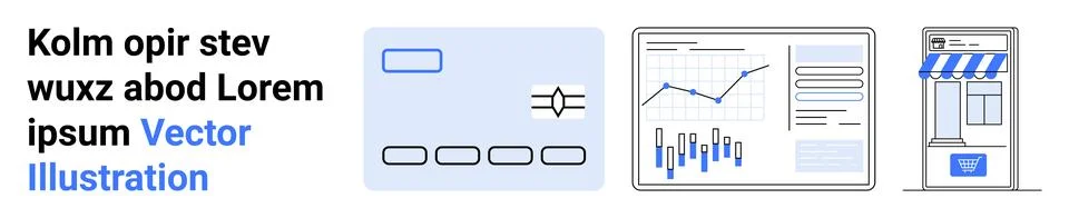 Business Dashboard Analytics and Data Visualization Icons for Websites and Ap Illustrazione stock